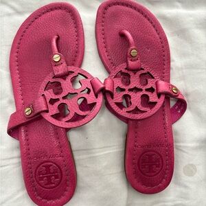 Pink Tory Burch sandals lightly worn